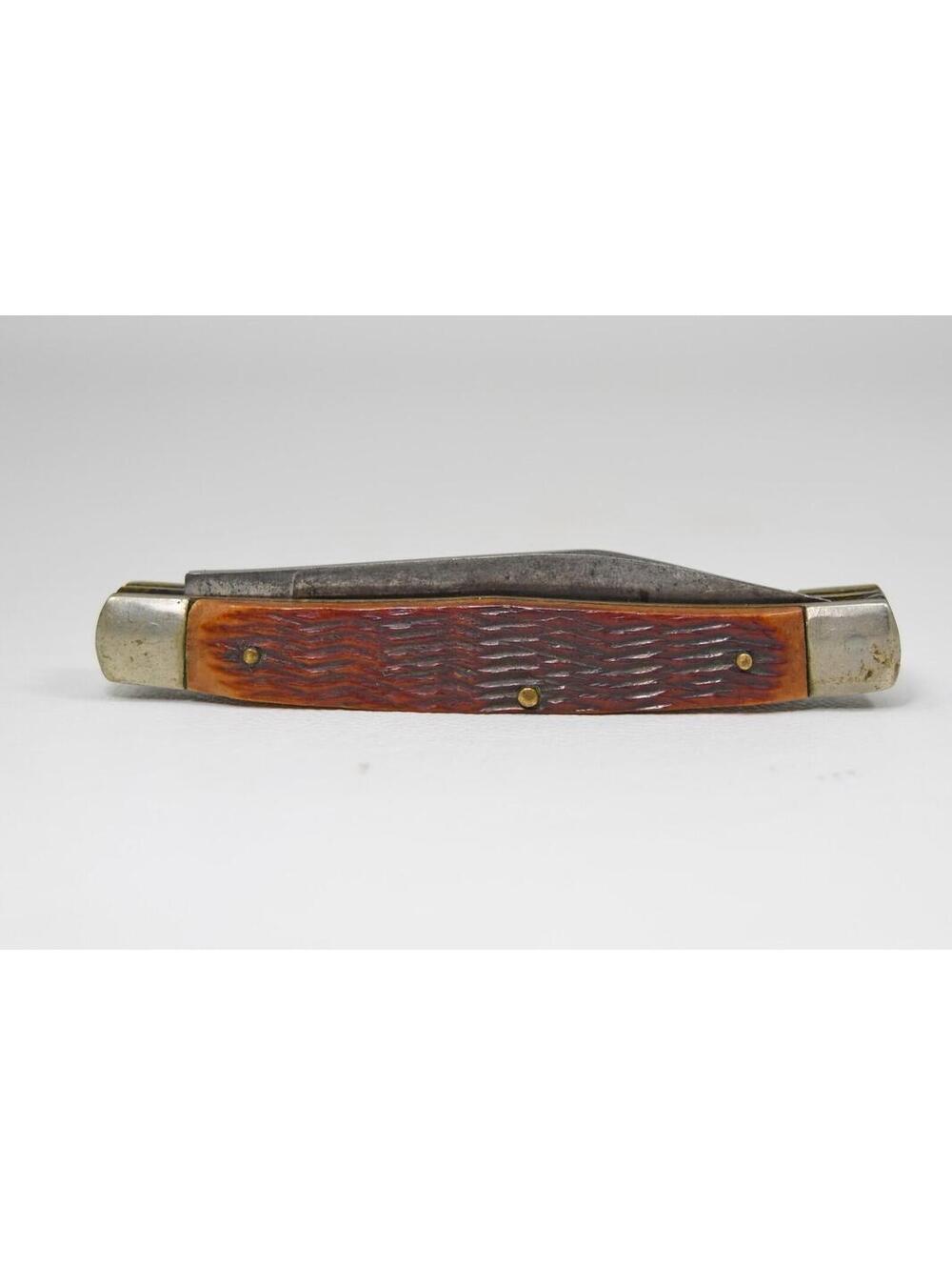 Sabre Pocket Folding Knife Japan 2 Blade Bone Handle 1950s Era - Picture 9 of 9